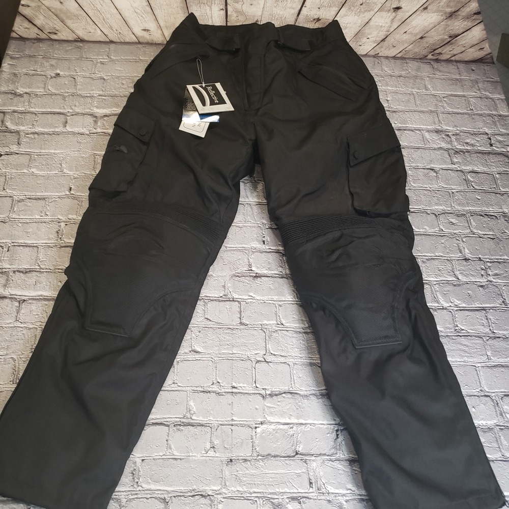 RIVER ROAD Motocross Biker Motorcycle Padded Pants Sz 14 Black Womens